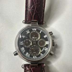 Automatic Perpetual CalendarStauer Silver Finished Graves '33 Men’s Wristwatch - Picture 1 of 17