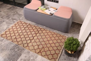 Alfombra de corredor Tukrish, 2x5 corredor, alfombra de dormitorio de lana anudada a mano vintage 2'6" x 5' - Imagen 1 de 10