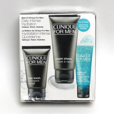 Clinique for Men Daily Intense Hydration 3 pc Gift Set Travel NIB Sealed Box - Image 1 of 4