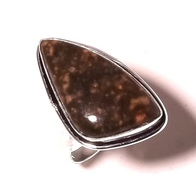 Anillo Joyería Regalo Aniversario Último Diseño Hecho a Mano Piedras Preciosas Unakita 9" P184 Foto 1 de 2