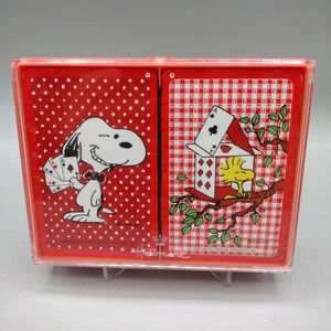 Vintage Hallmark Bridge Playing Cards "Playing For Peanuts" Snoopy Woodstock - Picture 1 of 8