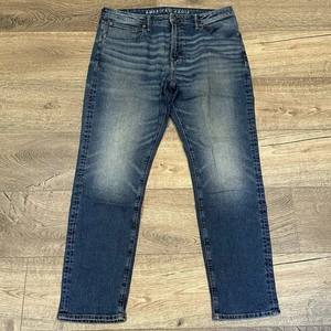 Pantalones de mezclilla azul AirFlex+ ajuste atlético American Eagle para hombre talla 36x32 - Imagen 1 de 8