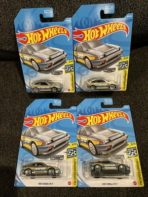 Hot Wheels Walmart Exclusive Zamac 1985 Honda CR-X (Lote de 4) - Imagem 1 de 4