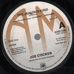 Joe Cocker Jealous Kind 7" vinyl UK A&m 1976 solid label design AMS7243 - Picture 1 of 2