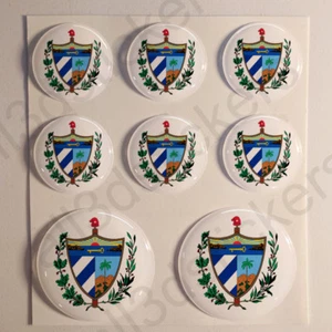 Pegatinas Cuba Escudo de Brazos Gel Cúpula Resina 3D Cuba Vinilo Pegatinas Calcomanías Casco - Imagen 1 de 1