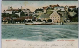 Germany AK Meersburg 88709 - Schloss und Landungplatz 1905 postcard - Picture 1 of 2