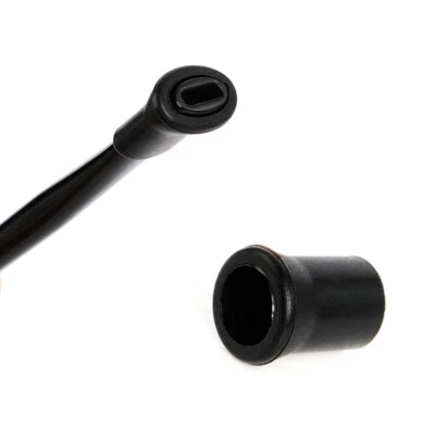 MUXIANG 10pcs Small Tobacco Pipe Mouthpiece Stem Rubber Bits Silicon Pipe Tip Grip Black