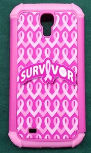 LOT of 9 Samsung Galaxy S4 S 4 IV Pink Ribbon Breast Cancer Survivor Cover 9x ! - Picture 1 of 1