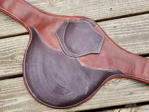 Devoucoux Two-Tone Brown Padded Belly Guard Stud Jump Girth - 58"-145cm - NWOT! - Picture 1 of 12