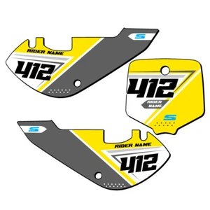 DRZ 110 SG65 Custom MX Number Plates Senge Graphics Kit Compatible with Suzuki - Picture 1 of 4