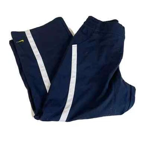 Nike Youth Drawstring Athletic Track Pants Size M Navy Blue Pockets Y2K 90s - Picture 1 of 10