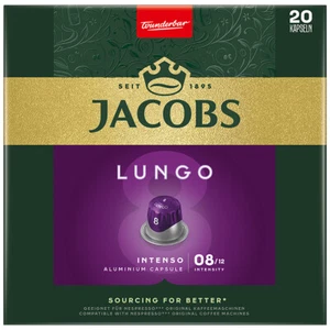 Jacobs Kapseln Lungo 8 Intenso 20 Aluminium Kapseln für Nespresso 104g - Picture 1 of 1