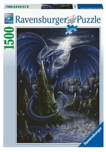 NEW Ravensburger Jigsaw Puzzle 1500 Pieces 17105 The Black Blue Dragon - Imagen 1 de 2