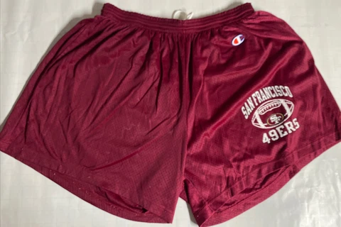 Vintage 1990s San Francisco 49ers Champion Brand Shorts Men's Football XXL 44-46 Cover
