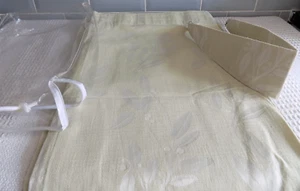 Vintage sage green damask door curtain & tie back - Picture 1 of 4