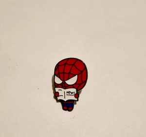 Cool Spiderman Enamel Pin Badge. Spiderman Reading News. - Picture 1 of 1