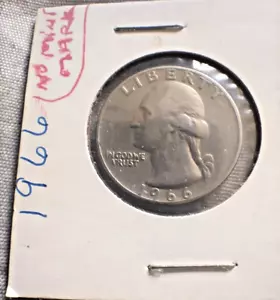 Washington Quarter 1966 sin marca de ceca/errores de acuñación en el reverso - Imagen 1 de 5