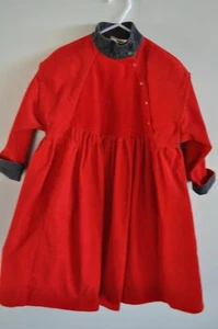 Vintage Dress Girls size 5-6 Les Petites Anastasia Red Courdory - Picture 1 of 9