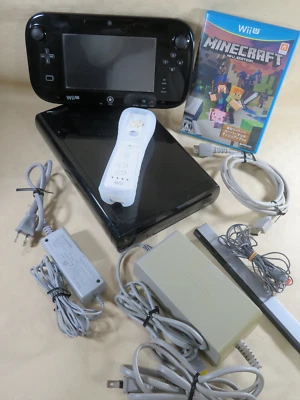 Wii U console Nintendo Japan Black game pad remote controller tested Minecraft - Image 1 of 4
