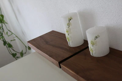 2x Wandboard Nussbaum Massiv Holz Board Regal Steckboard Regalbrett NEU Brett - Bild 1 von 4