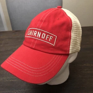 SMIRNOFF Vodka Alcohol Red Baseball Cap Snapback Beige Mesh Back Mütze - Bild 1 von 10