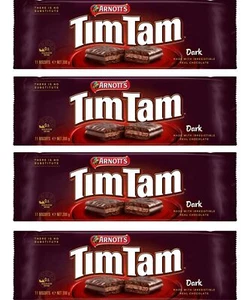 Tim Tam Dark Chocolate Biscuits 200g - 4 Pack - Made in Australia - Picture 1 of 5