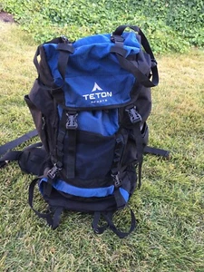 TETON Sports Explorer 4000 Waist Frame Large Camping Backpack Royal Blue/Black - Picture 1 of 18