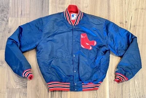 GIACCA VINTAGE STARTER MLB BOSTON RED SOX RASO XL anni 70 o 80 circa - Foto 1 di 12