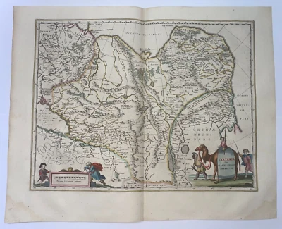 MAPA GRANDE GRABADO ANTIGUO TARTARIO 1642 WILLEM BLAEU SIGLO XVII Foto 1 de 4