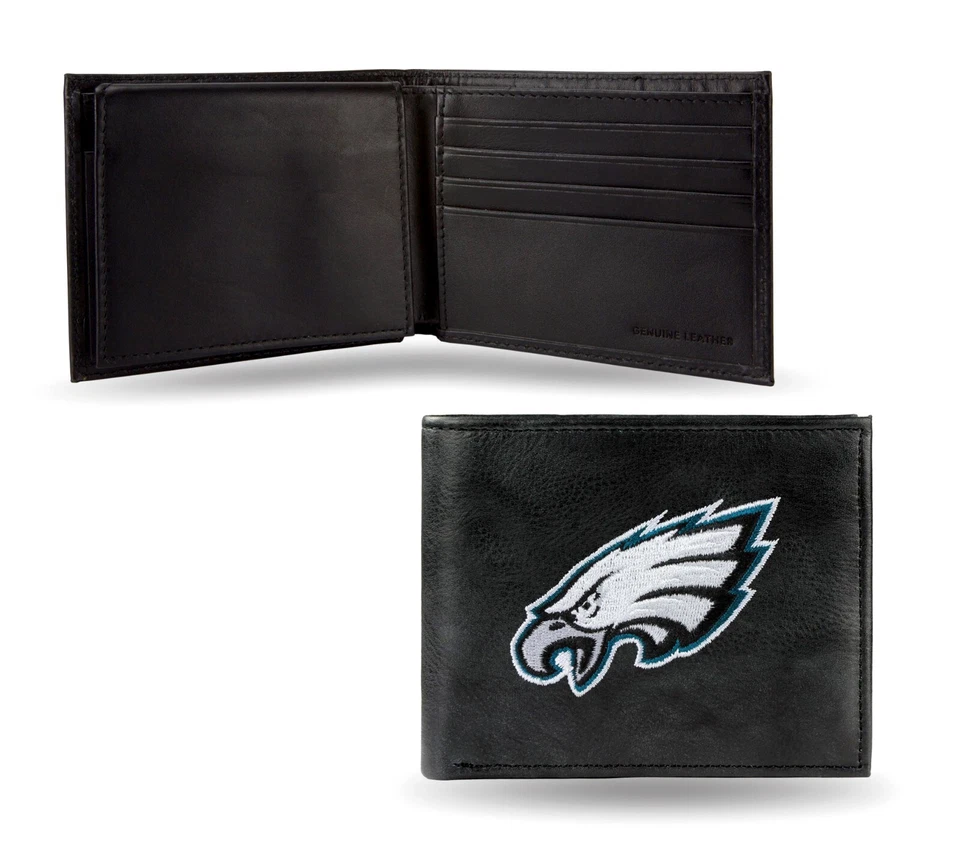 Philadelphia Eagles Officially Licensed NFL Bifold Leather Wallet Billfold Gift - Image 1 of 3