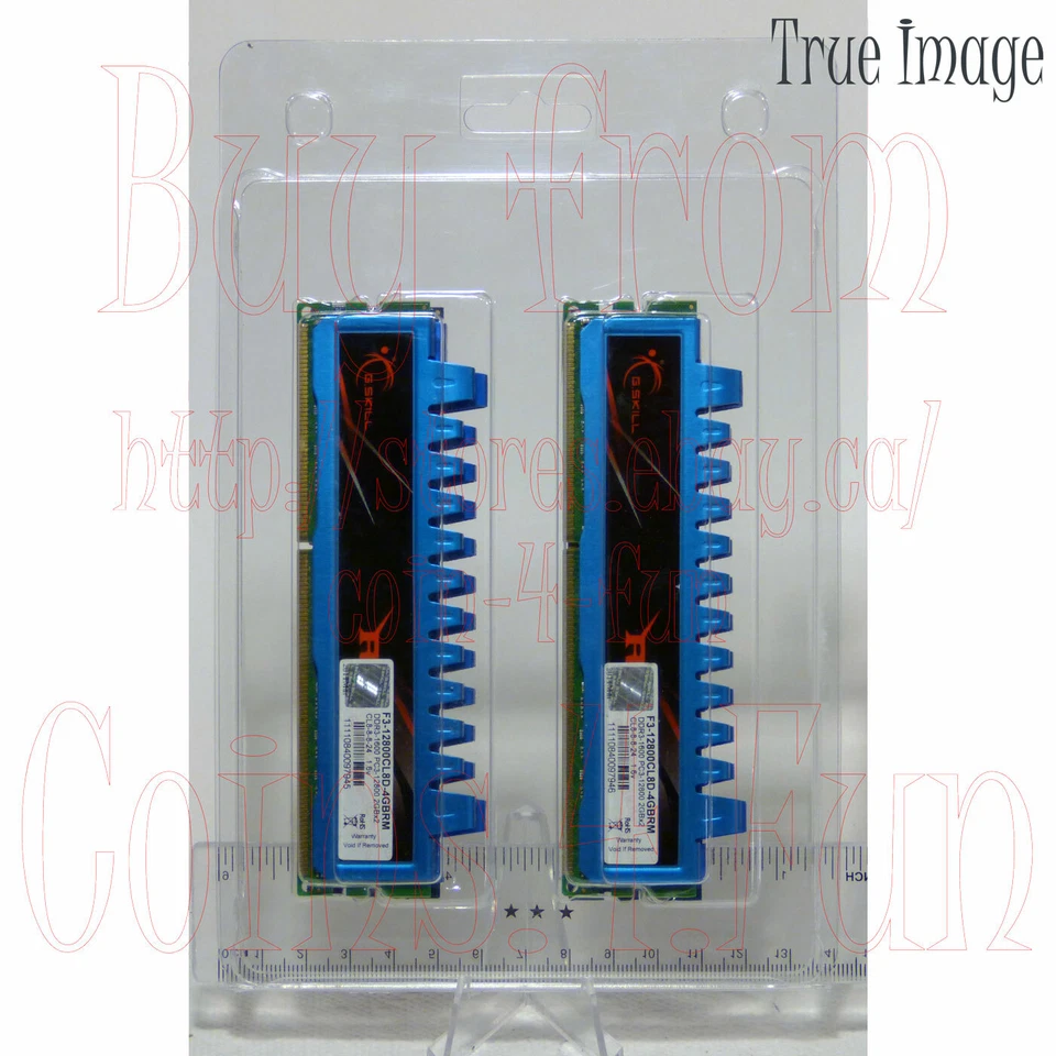 Ripjaws DDR3-1600MHz CL8-8-8 1.60V 2x2GB F3-12800CL8D-4GBRM Memory - Image 1 of 2