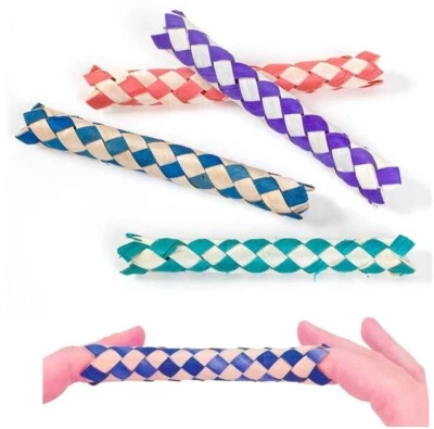  24PK Classic Bamboo Chinese Finger Traps (5") for Kids and Adults. (24 Pack) - Image 1 of 2
