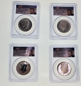 2014 P D S W 4 MÜNZSATZ SILBER KENNEDY HALBE PCGS PR69 50. JAHRSTAG JFK - Bild 1 von 6