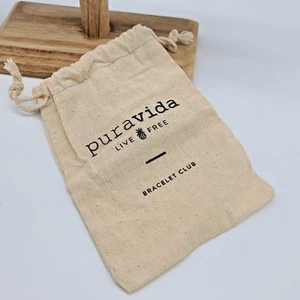 Pura Vida "Live Free" Ananas großer Canvas Schmuckbeutel - Markendesign - Bild 1 von 5