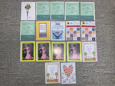 Lote de 17 Tarjetas de Felicitación de Papel Reciclado Deseos de Cumpleaños S.R.P. $2,59 EE. UU. Foto 1 de 4