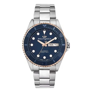 Philip Watch Caribe Diving R8223597033 Men's Automatic Watch - Blue Dial, Stainl - Picture 1 of 4