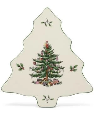 Spode Christmas Tree Shaped Green Trim Trivet - Image 1 of 1