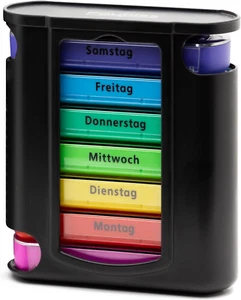 Tablettenbox - BPA Frei - Medikamentenbox Mit 7 Tage 4 Fächer - Pillendose Perfe - Bild 1 von 12