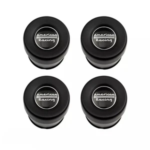 4 x American Racing Wheel Center Cap LRG 5/6 LUG Push Thru Satin Black 1425002SB - Picture 1 of 2