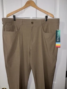 Pantalone uomo Pro Tour nuovo con etichette taglia 40 x 32 piatto davanti elasticizzato fresco 5 tasche 40W x 32L - Foto 1 di 7