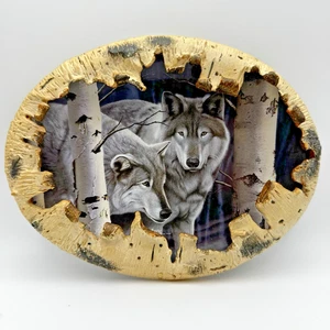 Bradford Exchange Wolf Plaque Plate Rare Encounter Spirits Of The Forest Vintage - Picture 1 of 5