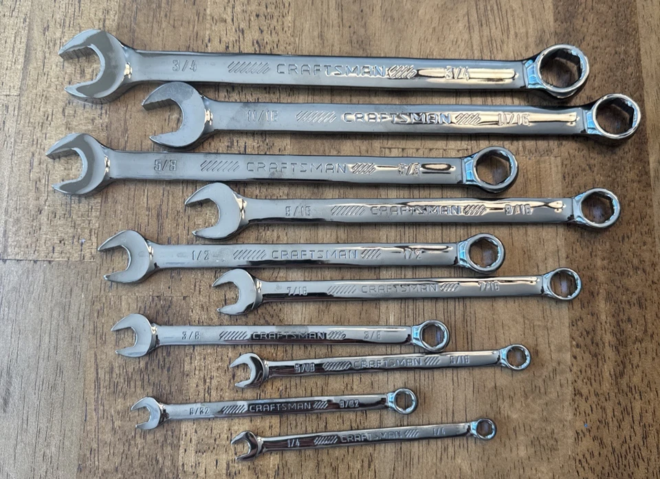 Juego de llaves combinadas Craftsman Overdrive SAE de 10 piezas de 1/4" a 3/4" Foto 1 de 4
