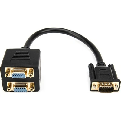 Rocstor Premium 1 ft VGA to 2x VGA Video Splitter Cable M/F - DB-15 Male - DB-15 - Image 1 of 4