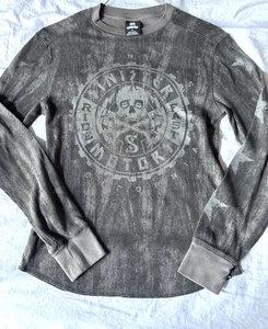 Sinister Skull Ride Fast Long Sleeve thermal Mens Small, dark Gray. - Picture 1 of 7