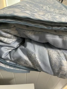 Appletree Cotton Sateen Blue Double Duvet Set And 2 Pillowcase Brand New - Picture 1 of 2