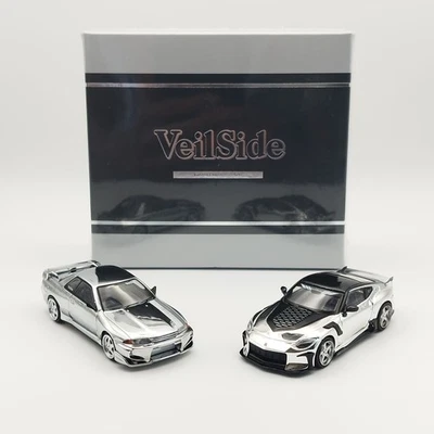 Mini GT Veilside Nissan Skyline GT-R R32 & Z FFZ400 Chrome Édition Limitée Neuf - Photo 1/4