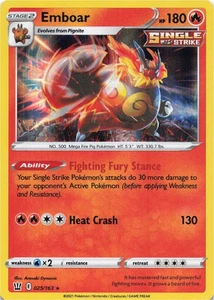 Pokemon - Emboar #025/163 - SWSH05: Battle Styles Holo - Picture 1 of 2