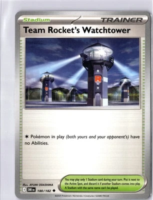 Team Rocket's Watchtower 180/131 Prismatic Evolutions Uncommon Regular StadiumNM - Image 1 of 2