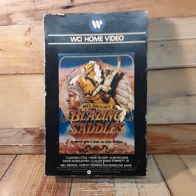 Blazing Saddles VHS Used Mel Brooks Gene Wilder Warner WCI Book Box RARE HTF  - Image 1 of 4