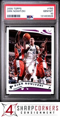 2005 TOPPS #150 DIRK NOWITZKI MAVERICKS HOF POP 3 PSA 10 - Image 1 of 3